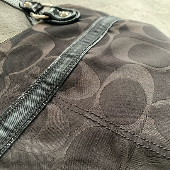 COACH POPPY SATEEN SIGNATURE GLAM TOTE - Picture 5 of 6